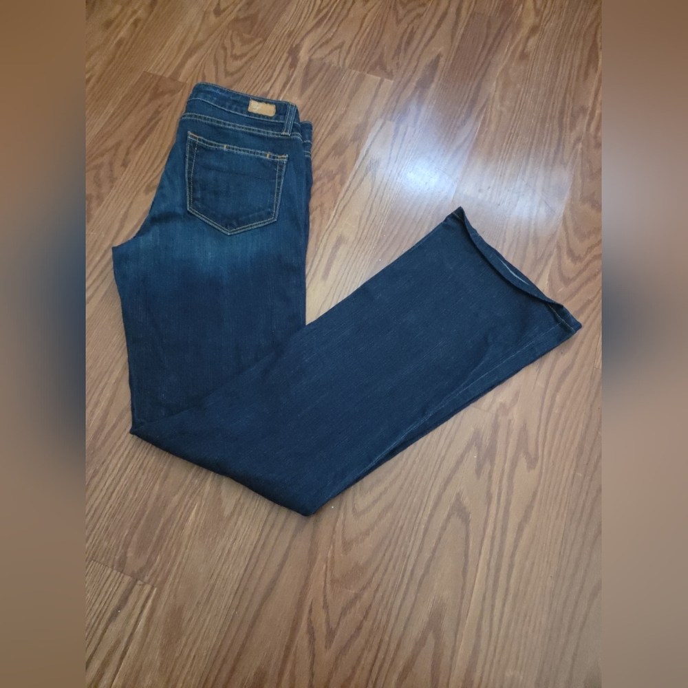 Paige Hollywood Hills Indigo Bell Bottom, Bootcut Size 28 - Picture 3 of 12